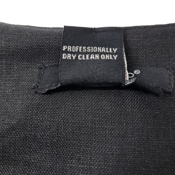 Sandro Women's 100%Linen Vintage Cutout Charcoal Swing Coat Jacket Blazer 1X - Picture 14 of 16